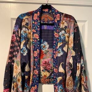 Reversible Johnny Was kimono with tons embroidery